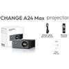 StarTech Proiettore A24 Max - Full HD 1080p - Android TV - Compatibile 4K - 1700 lumen ANSI - Correzione automatica della distorsione trapezoidale - Dimensioni dell'immagine: 114-762 cm