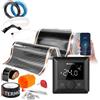 Termofol Pellicola riscaldante elettrica a pavimento, 230 V, con termostato H5 WiFi, colore nero, potenza 60 W/m2, superficie 1 m², set completo per riscaldamento a pavimento, parete o soffitto