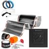 Termofol Pellicola riscaldante elettrica a pavimento, 230 V, con termostato H3, colore nero, potenza 80 W/m², superficie 2 m², set completo per riscaldamento a pavimento, parete o soffitto