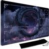 MPLRC PLAYMAT MTG, tappetino da gioco con custodia impermeabile nera, dimensioni 60 x 35 cm, con bordi cuciti MTG, tappetino da gioco con carte collezionabili, tappetino da gioco TCG (con zona, 2)