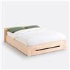 LA REDOUTE INTERIEURS Letto in legno massello di pino con rete e cassetto Crawley - grezzo