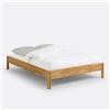 LA REDOUTE INTERIEURS Letto in rovere massello con rete, Zulda - Quercia Chiaro Naturale