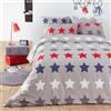 SO'HOME Copripiumone cotone, Stars - Grigio Fantasia