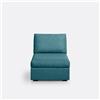 SO'HOME Poltrona, comfort superiore, chiné, Robin - Blu Pavone