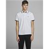 JACK & JONES Polo maniche corte in maglia piqué - Bianco
