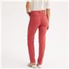 ANNE WEYBURN Pantaloni dritti a 5 tasche in cotone elasticizzato - Rosso mattone