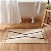 LA REDOUTE INTERIEURS Tappeto da bagno tufté 1600g/m², Negara - Ecru/Nero