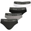 ATHENA Confezione da 4 slip basic cotone - Bianco + Nero + Grigio Chiné