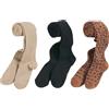 LA REDOUTE COLLECTIONS Confezione da 3 paia di collant tinta unita e leopardato - Nero + marrone + beige