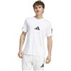 adidas Performance T-shirt con patch logo in silicone - Bianco