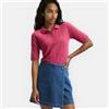 LA REDOUTE COLLECTIONS Pull collo a polo in cotone, maglia fine traforata - Palissandro