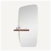 AM.PM Specchio asimmetrico con mensola in noce H170 cm, Nella - noce