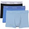 CALVIN KLEIN UNDERWEAR Confezione da 3 boxer morbidi con pinces - Icon Cotone Stretch - Nero + blu + blu