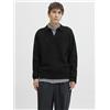 JACK & JONES Pull con scollo a polo aperto - Nero