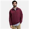 LA REDOUTE COLLECTIONS Felpa con collo alla camionista e cerniera, Signature LOUIS - bordeaux
