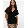 VERO MODA Top con paillettes - Nero Argentato