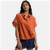 LA REDOUTE COLLECTIONS Camicia ampia a maniche corte - marrone ruggine