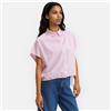 LA REDOUTE COLLECTIONS Camicia a maniche corte in cotone a righe - Rosa rigato
