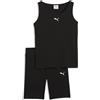 PUMA Set di pantaloncini e canotta a coste - Nero