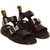 DR. MARTENS Sandali Gryphon in pelle Atlas - rosso bordeaux scuro