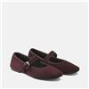 LA REDOUTE COLLECTIONS Ballerine "baby" in velluto - Rosso Bordeaux