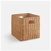 LA REDOUTE INTERIEURS Cesto portaoggetti a forma di cubo, rattan, NEIRA - Naturale