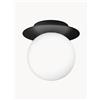 Nuura Lampada da soffitto/parete in vetro soffiato con luce regolabile Liila - Nero, Bianco