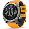 Garmin Garmin Fenix 8x amoled sapphire titanio cinturino arancione/titanio