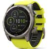 Garmin Garmin Fenix 8x sapphire solar titanio cinturino giallo