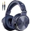 OneOdio Cuffie over ear con cavo, driver da 50 mm, suono basso, jack da 6,35 e 3,5 mm, porta di condivisione, cuffie chiuse per DJ per studio, podcast, monitor, telefono cellulare