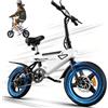 Tigoten AVDL Bici Elettrica Pieghevole per Adulti, Batteria Rimovibile 36V 6,4Ah, Pneumatici 14 x 2,13, Doppi Freni a Disco e Sospensione Completa, per Pendolari Urbani, Uomo e Donna