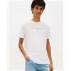 Tommy Hilfiger T-shirt Tommy Jeans Regular Linear Logo manica corta bianco intenso - XL