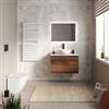 DEGHI Mobile bagno sospeso 80 cm 2 ante rovere deciso con top bianco petalo - Cuki