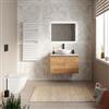 DEGHI Mobile bagno sospeso 80 cm 2 ante rovere gold con top bianco petalo - Cuki