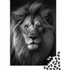VNXTPQLKWMDJ Ritratto di Leone Puzzle 1000 Pezzi Carta Puzzle per Adulti Arte in Bianco e Nero Casa Relax Focus Regalo Famiglia 70x50cm/1000pcs