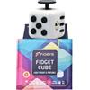 FIDGYB Fidget Cube Antistress per Adulti e Bambini, Giocattolo Sensoriale Liscio e Silenzioso per l'Ansia, la Concentrazione e l'ADHD - Idea Regalo [Bianco-Nero]