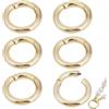Beebeecraft 1 Scatola 10 Anelli A Molla per Cancello da 13mm Anelli A O Rotondi in Ottone Placcato Oro 18K Fermagli A Molla in Metallo per Collane Bracciali e Altri Gioielli Fai da Te.