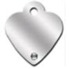 TRIXIE MEDAGLIETTA CUORE S IN ACCIAIO CROMATO CON STRASS