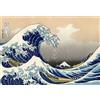Vivere Zen Stampa Giapponese - Hokusai, La Grande Onda (Stampa 40x30 cm)