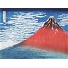Vivere Zen Stampa Giapponese - Hokusai, Il Fuji Rosso (Stampa 40x30 cm)