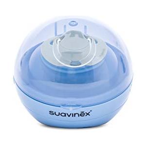 Suavinex DUCCIO - Sterilizzatore portatile per succhietti a luce UV, con USB o con batterie, Sterilizza in 3 minuti, Uccide il 99% dei germi, Azzurro