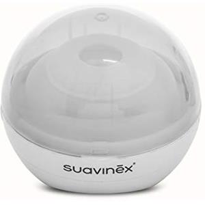 Suavinex DUCCIO - Sterilizzatore portatile per succhietti a luce UV, con USB o con batterie, Sterilizza in 3 minuti, Uccide il 99% dei germi, Bianco