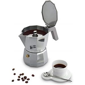 Alessi DC06/1 Caffettiera Espresso, Aluminum, 13.5 x 7.1 x 10.9 cm, 300 ml