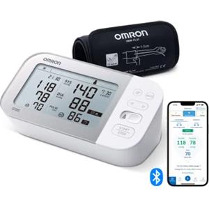 OMRON X7 Smart Misuratori di Pressione da Braccio - con Rilevazione di fibrillazione atriale (AFib), Connessione Bluetooth - ORA con 6 mesi Abbonamento Premium all'app OMRON connect GRATIS