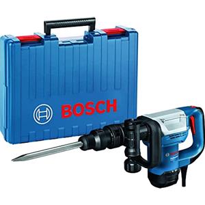 Bosch Professional Martello Demolitore Gsh 5 (Attacco Sds Max, Potenza del Colpo 7,5 J, 1100 Watt, Incl. Scalpello a Punta e Valigetta Portattrezzi)
