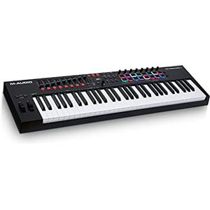 M-Audio Oxygen Pro 61 - Tastiera MIDI controller USB a 61 tasti con pad Beat, manopole, tasti e fader assegnabili via MIDI e suite software inclusa