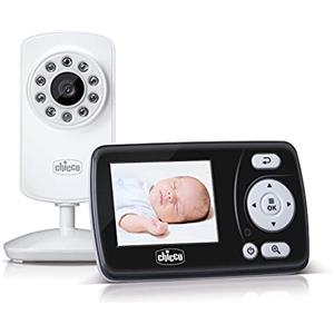 Chicco Baby Monitor Video Smart, Videocamera Per Neonati E Bambini Con Schermo A Colori Lcd 2.4, 63 X 72 X 30 Cm, Nero Bianco