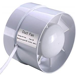 SAILFLO 4 / 100mm Estrattore Tube assiale diametro 100mm 130 m³/h aspiratore estrazione ventilazione standard di silenzio bagno a basso consumo energetico (4 inch)