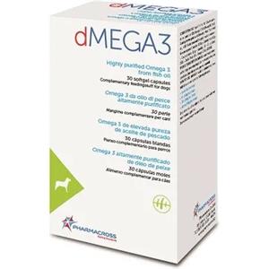 pharmacross dmega3 omega3 da olio di pesce mangime per cani 30 perle