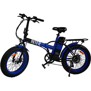 Inter Nilox - E-Bike X8 Inter, Bici Elettrica con Pedalata Assistita, Motore Brushless High Speed da 36V, 250W e Batteria Removibile LG da 36 V - 10.4 Ah, Gomme Fat da 20 x 4